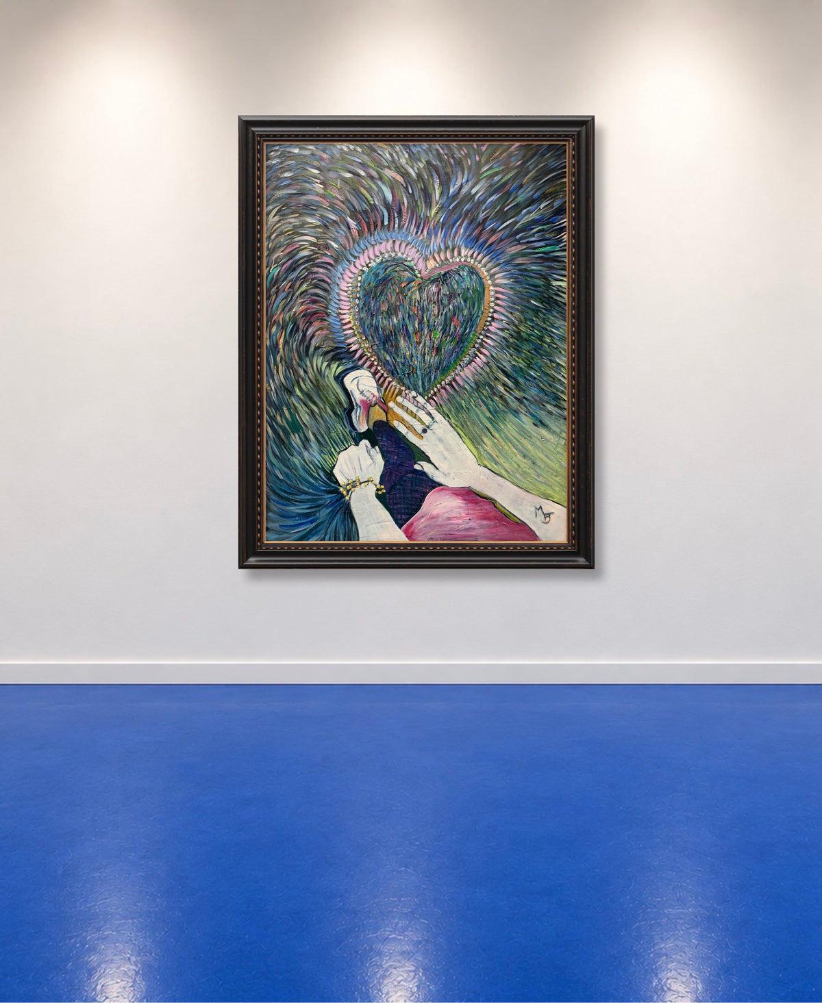 'HANGIN’ WITH LAINEY LAME' 2026 MELANI DU JARDIN OIL ON CANVAS FRAMED 85 X 110 CM