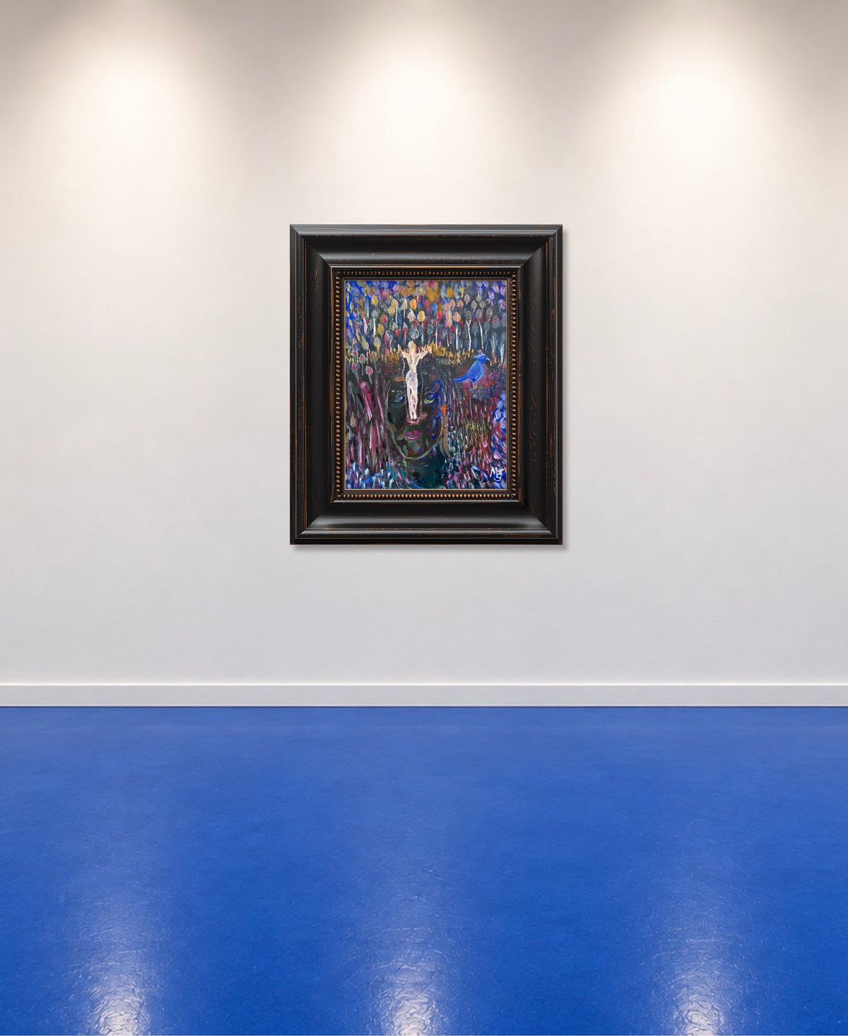 'BETRAYAL WOUND’ 2022 MELANI DU JARDIN OIL ON CANVAS FRAMED 50 X 60 CM