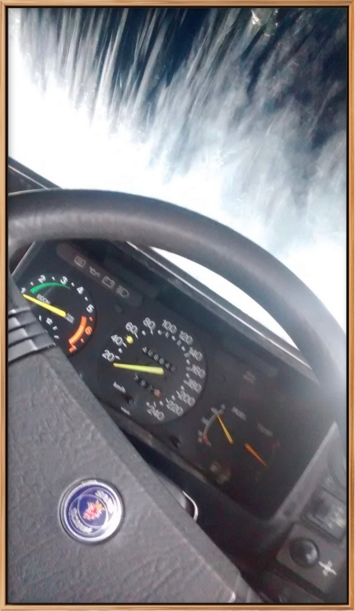 'CAR WASH' MELANI DU JARDIN LIMITED EDITION SIGNED & FRAMED CANVAS PHOTOGRAPHIC PRINT 81 X157 CM