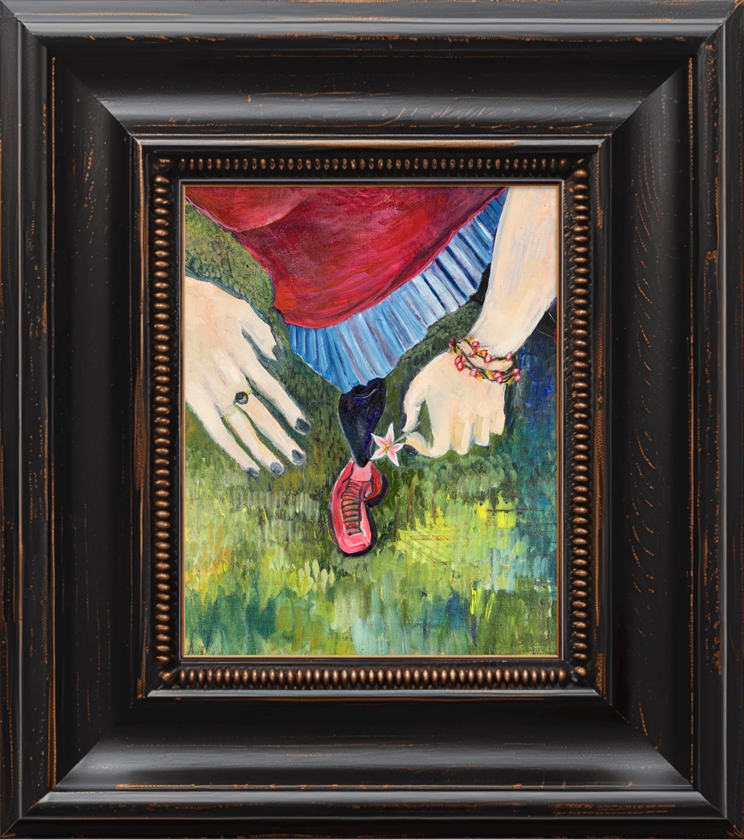 HANGIN’ WITH LAINEY LAME AGAIN 2026 MELANI DU JARDIN OIL ON CANVAS