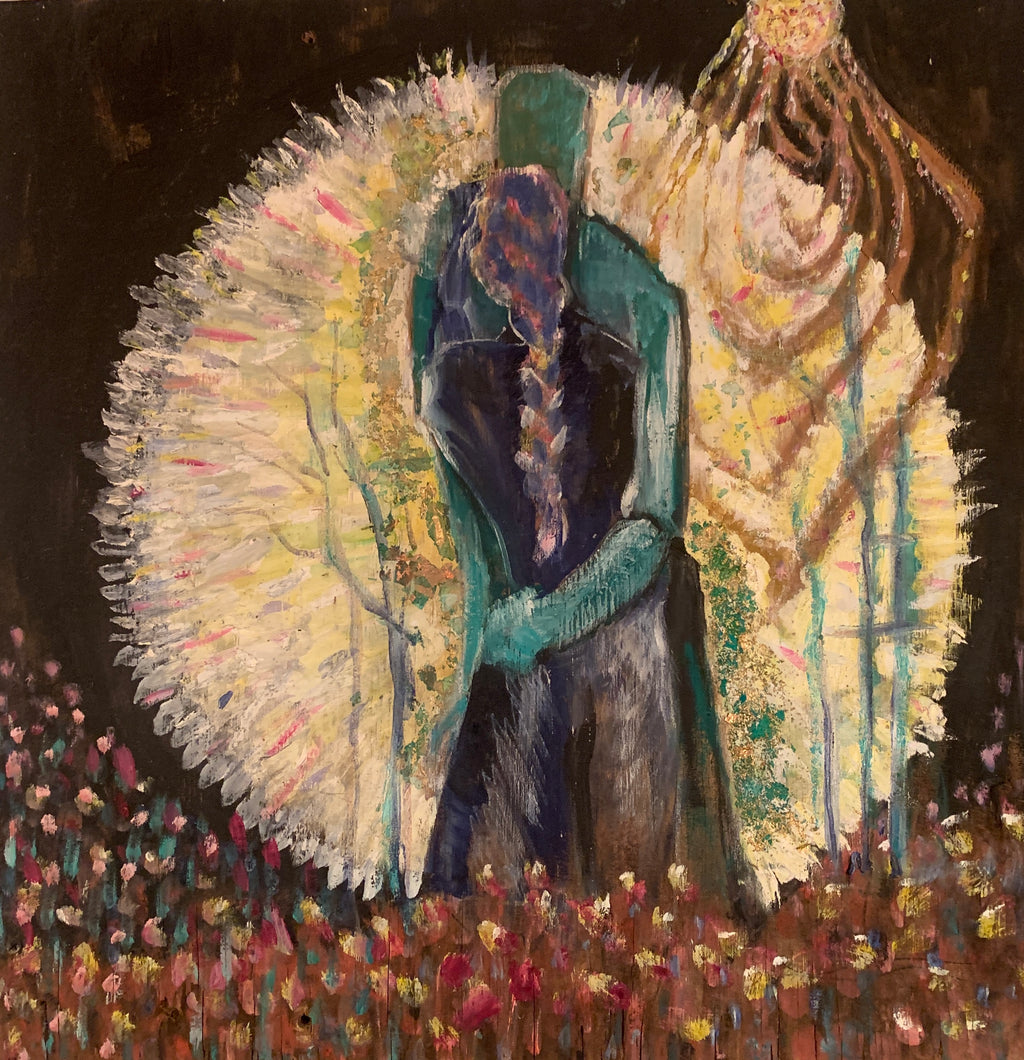 SANTA CLAUSE WISHES 2022 OIL ON BOARD