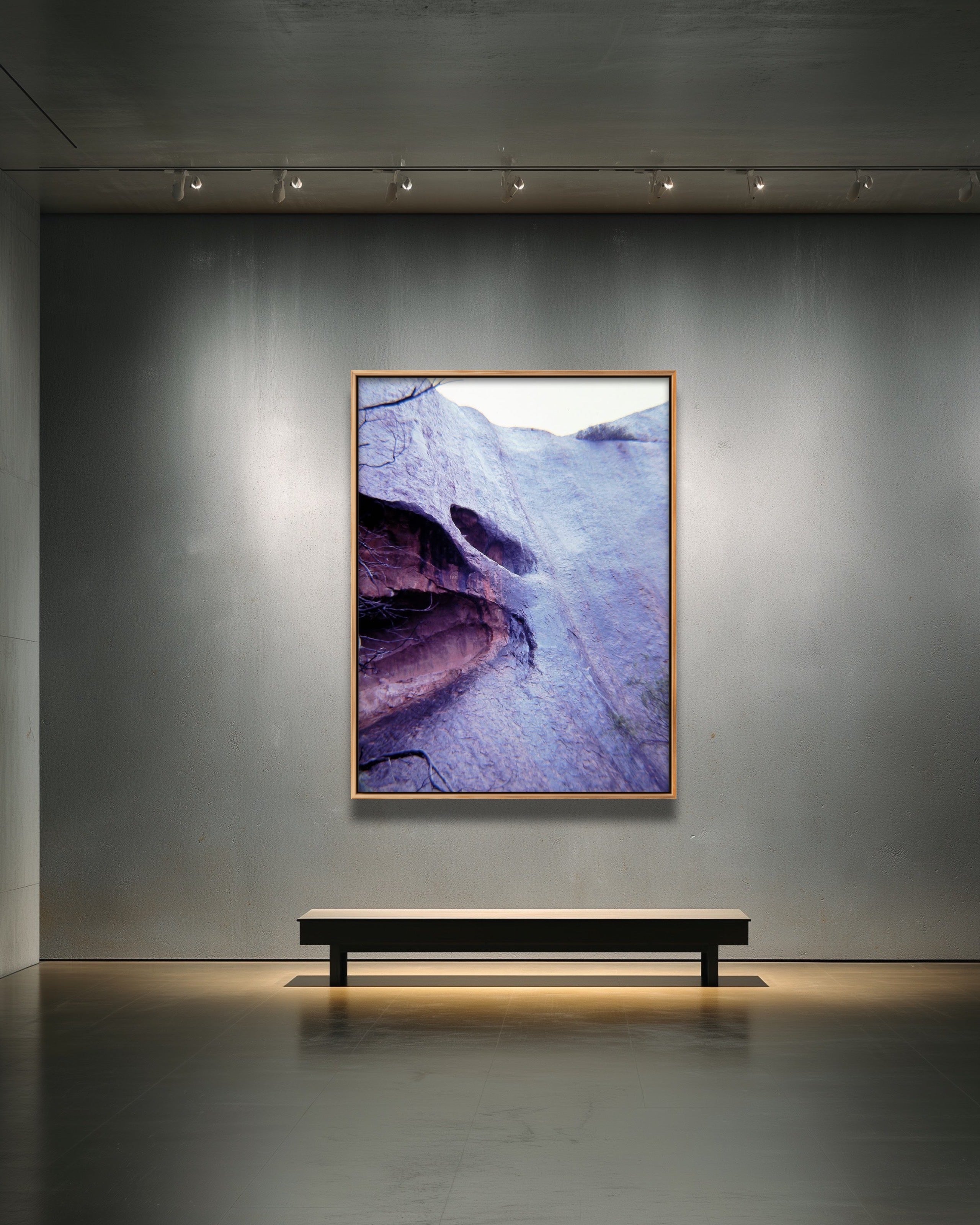 'ULURU IN FLOOD 5' 1981 IAN R. JARDINE LIMITED EDITION FRAMED CANVAS PRINT