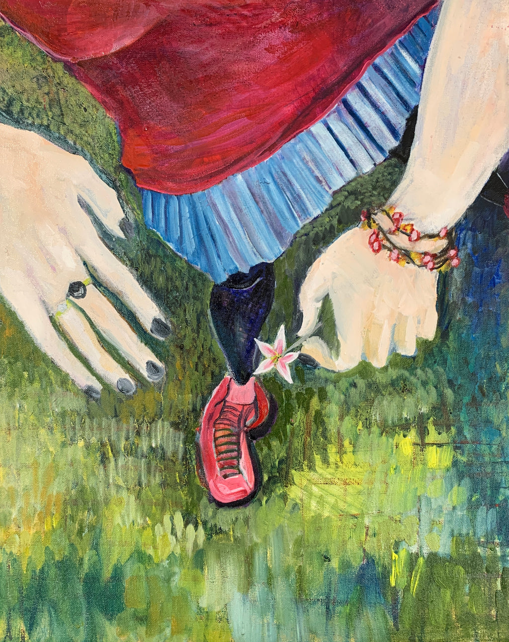 HANGIN’ WITH LAINEY LAME AGAIN 2026 MELANI DU JARDIN OIL ON CANVAS