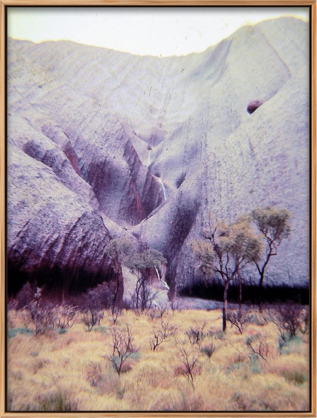 'ULURU IN FLOOD 3' 1981 IAN R. JARDINE LIMITED EDITION FRAMED CANVAS PRINT