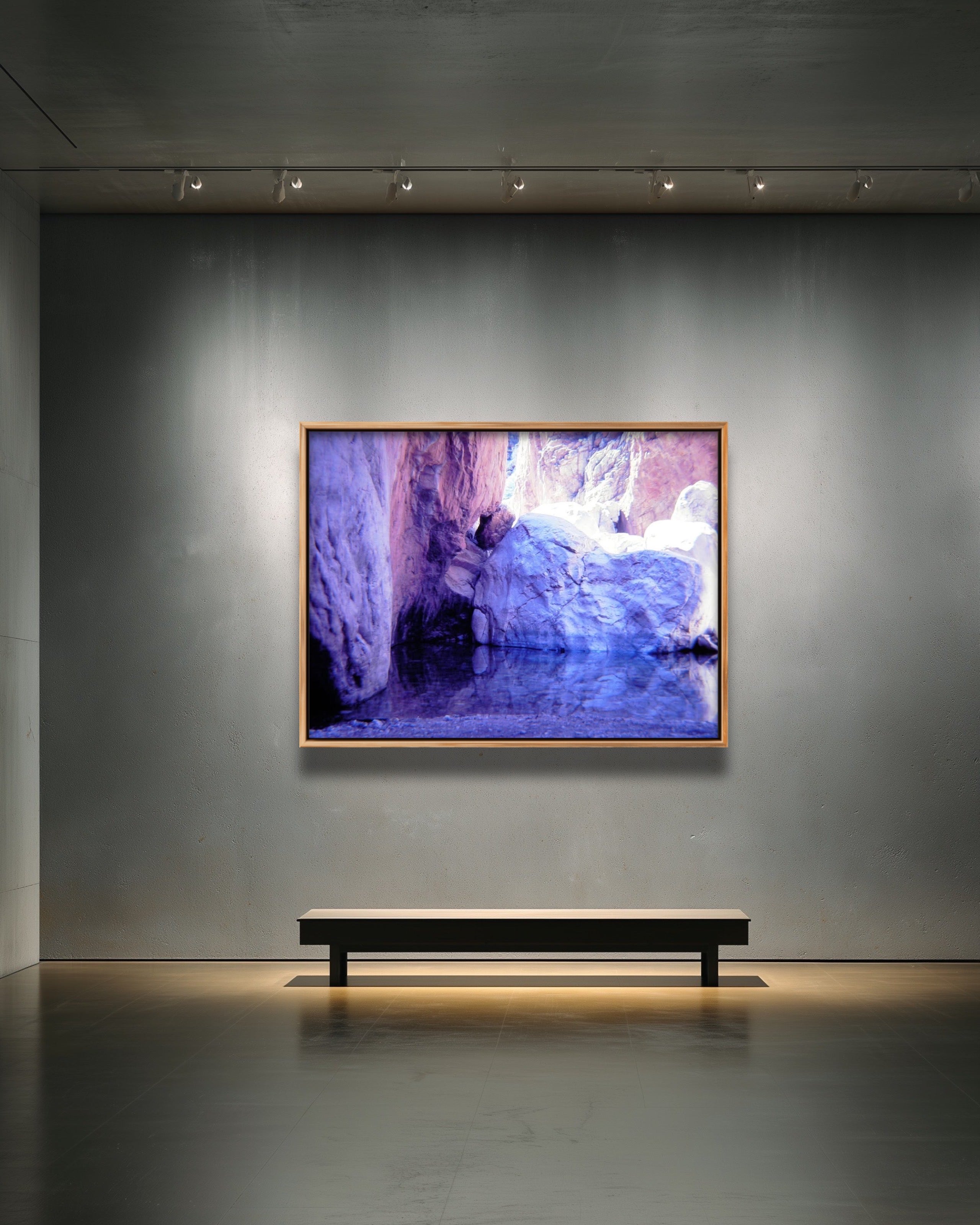 'ULURU BEACH' 1981 IAN R. JARDINE LIMITED EDITION FRAMED CANVAS PRINT