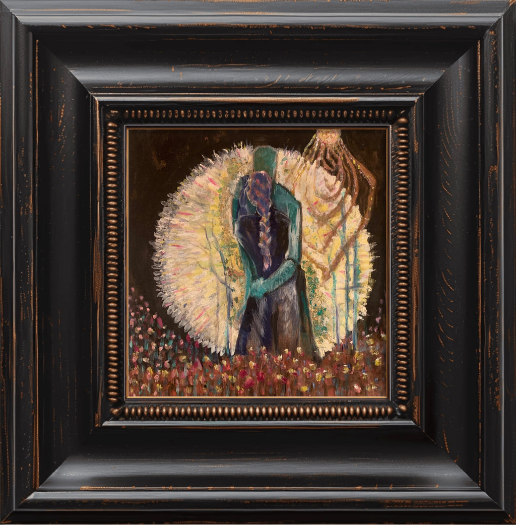 SANTA CLAUSE WISHES 2022 OIL ON BOARD