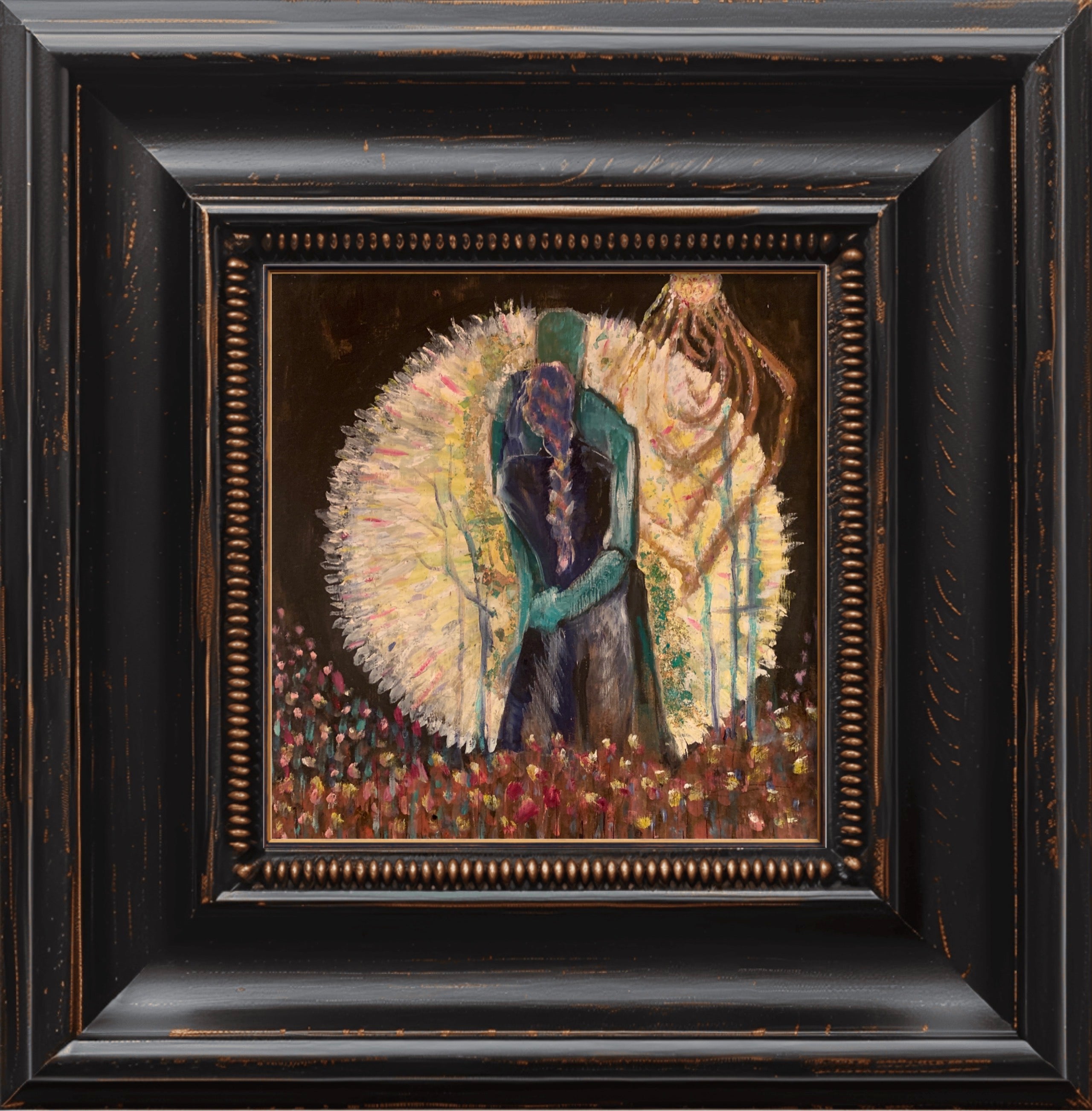 SANTA CLAUSE WISHES 2022 OIL ON BOARD