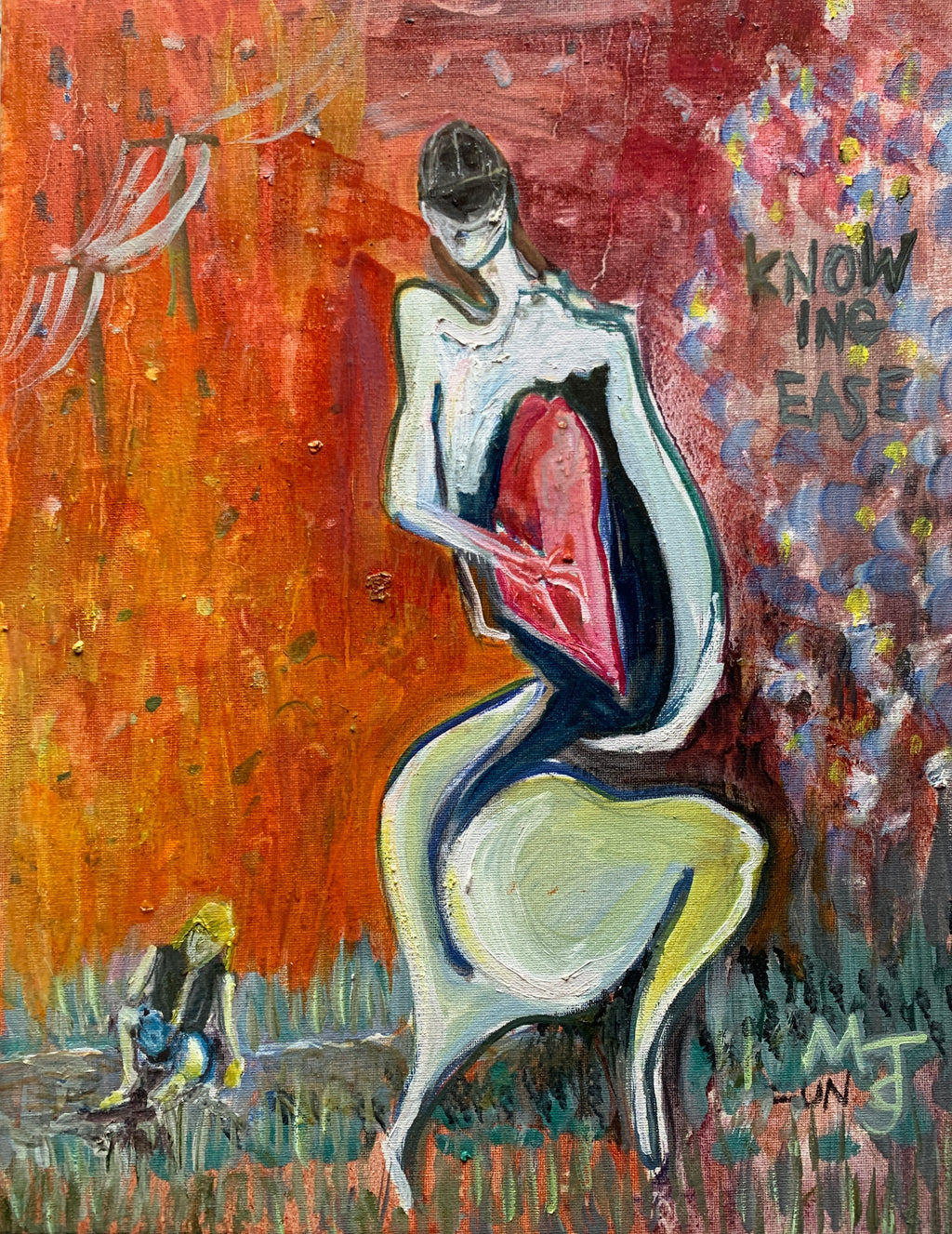 KNOW KING EASE - HEART  THIEVERY 2024 OIL ON CANVAS