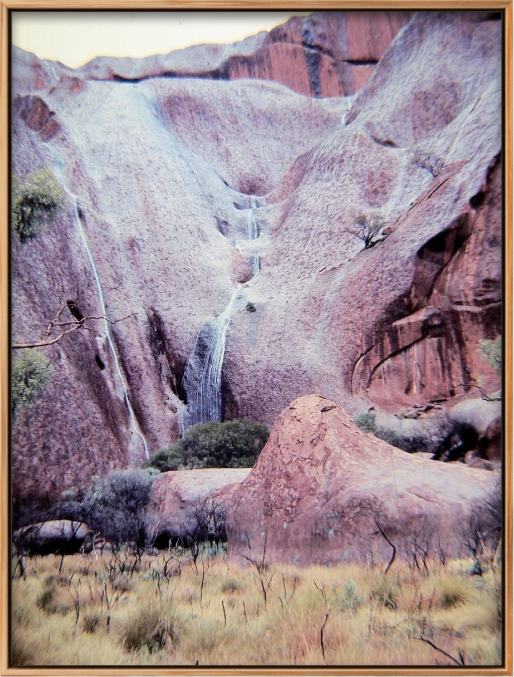 'ULURU IN FLOOD 6' 1981 IAN R. JARDINE LIMITED EDITION FRAMED CANVAS PRINT