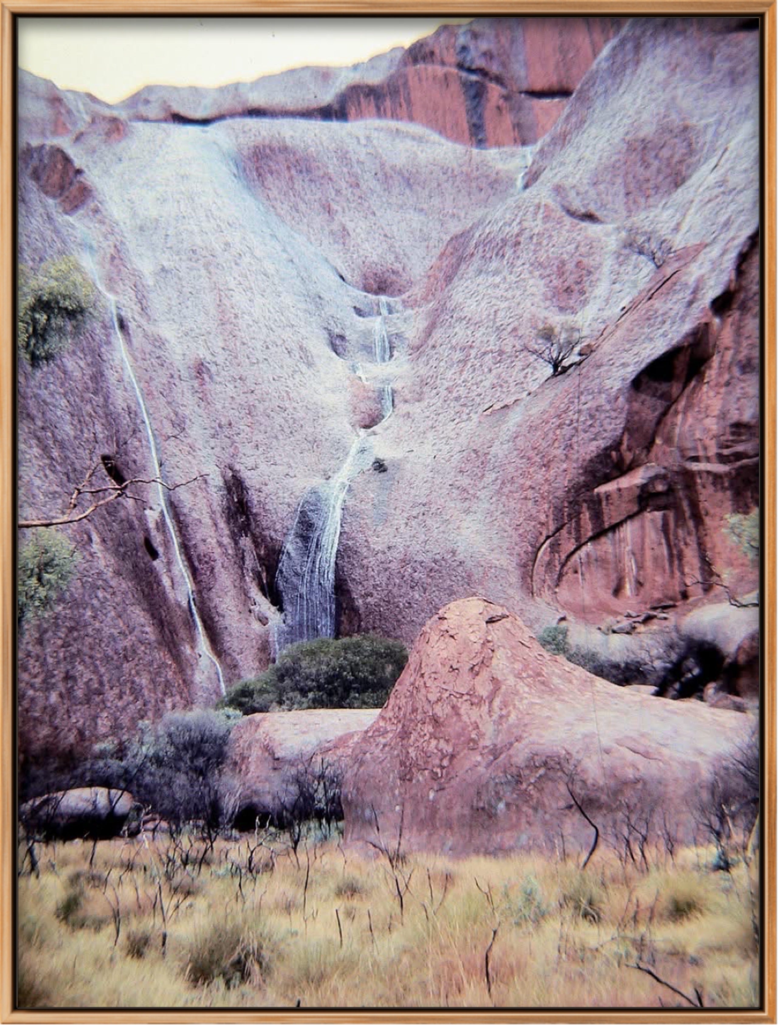 'ULURU IN FLOOD 6' 1981 IAN R. JARDINE LIMITED EDITION FRAMED CANVAS PRINT