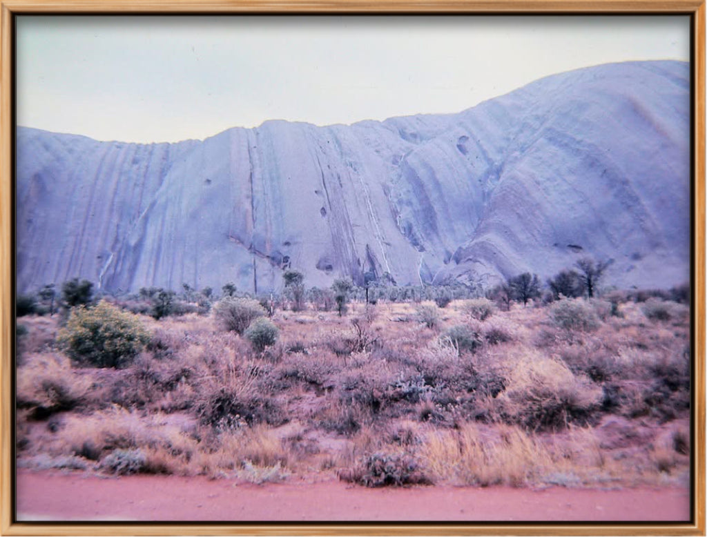'ULURU IN FLOOD 2' 1981 IAN R. JARDINE LIMITED EDITION FRAMED CANVAS PRINT