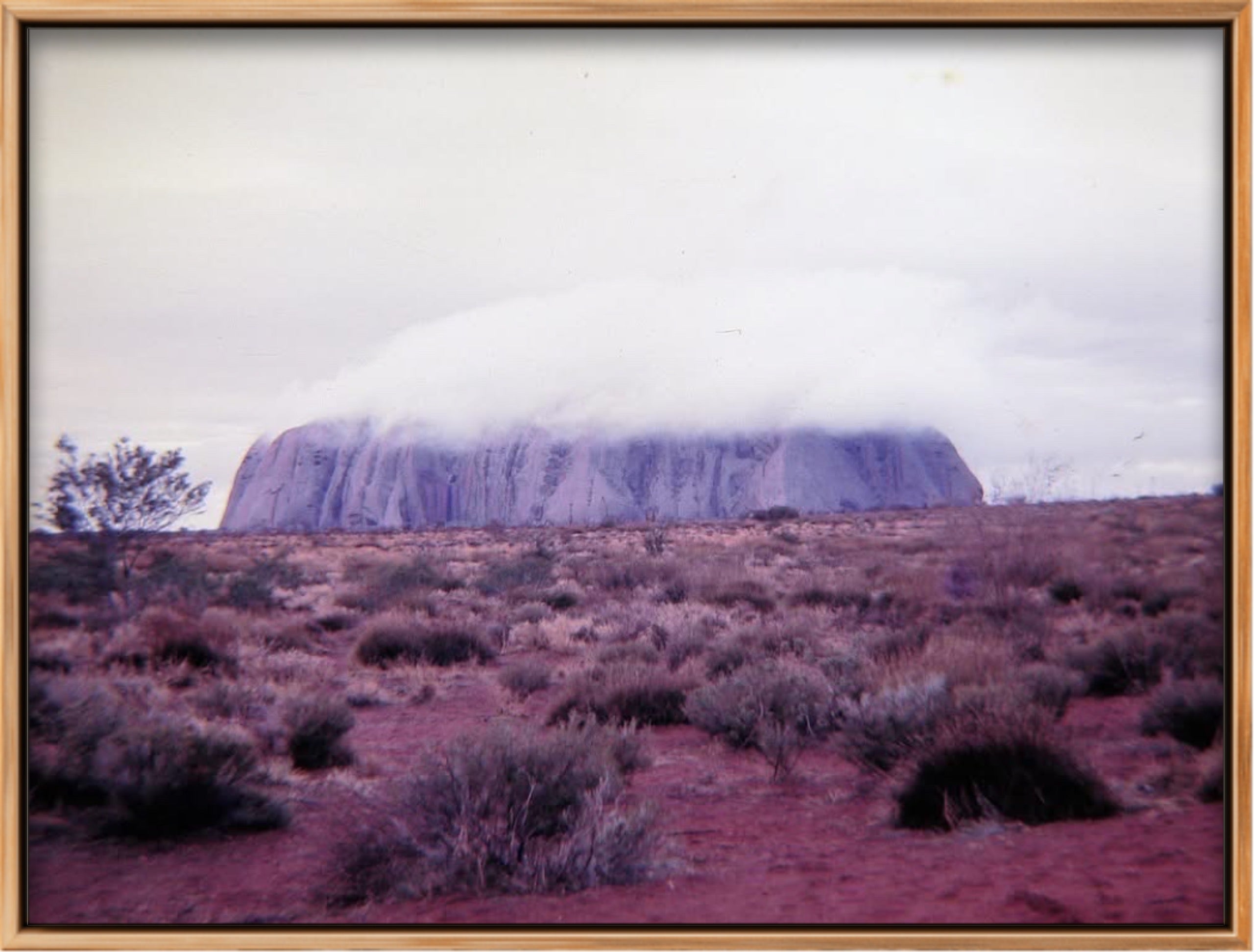 'ULURU IN FLOOD 4' 1981 IAN R. JARDINE LIMITED EDITION FRAMED CANVAS PRINT