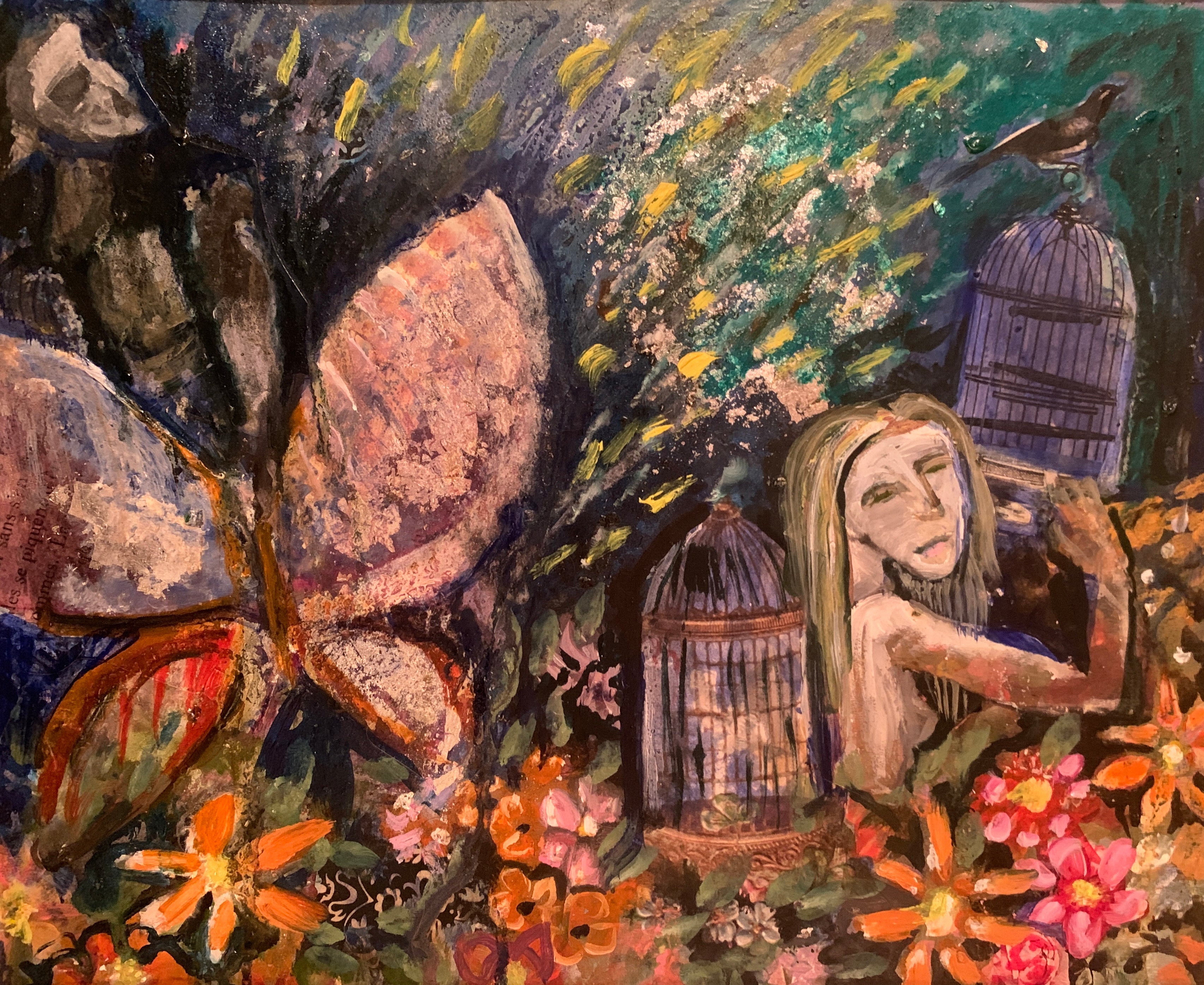 GASLIGHTING 2022 MIXED MEDIA ON ACID FREE BOARD