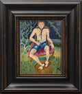 'GHOSTED ONCE MORE WITH PASSIONFRUIT' 2026 MELANI DU JARDIN OIL ON CANVAS FRAMED 50 X 60 CM