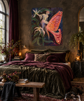 'AN ELF ALIGHGTS HIS STEED FOR GREENER PASTURES' WALLPAPER MURAL 120 x 100 cm