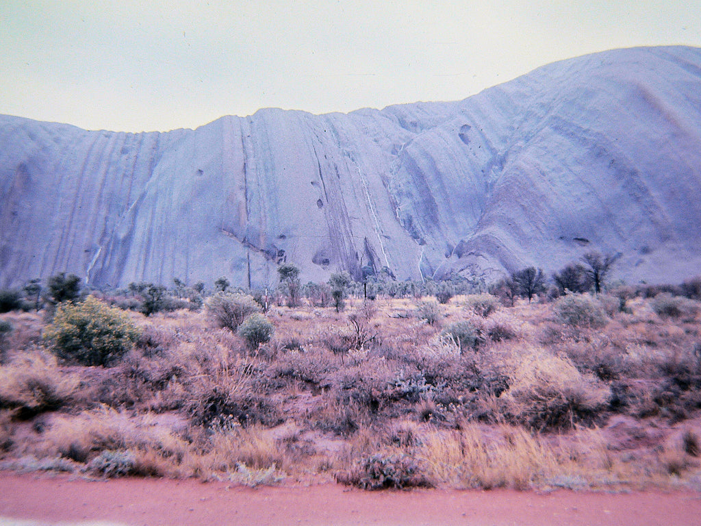 'ULURU IN FLOOD 2' 1981 IAN R. JARDINE LIMITED EDITION FRAMED CANVAS PRINT