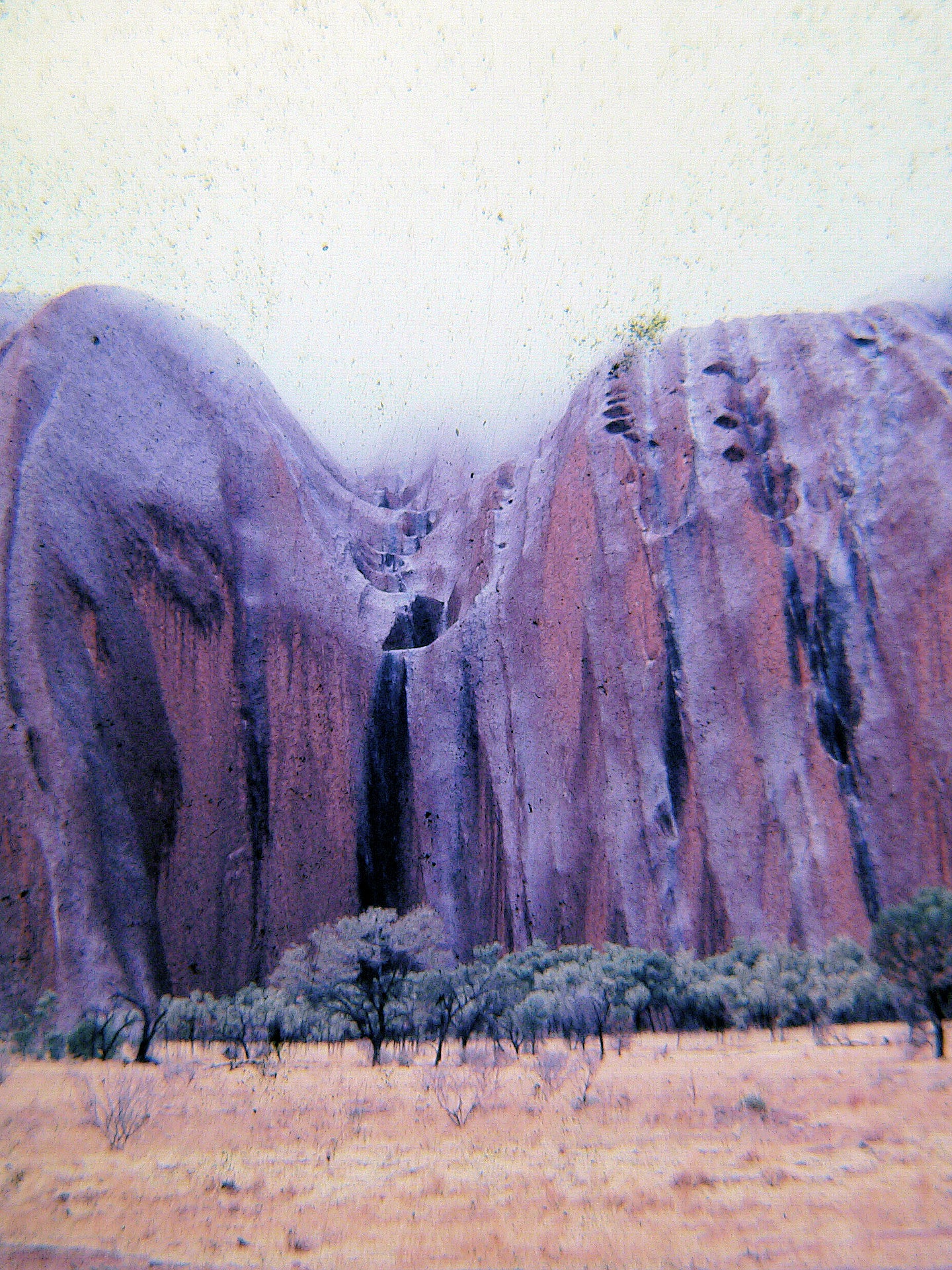 'ULURU IN FLOOD 1' 1981 IAN R. JARDINE LIMITED EDITION FRAMED CANVAS PRINT