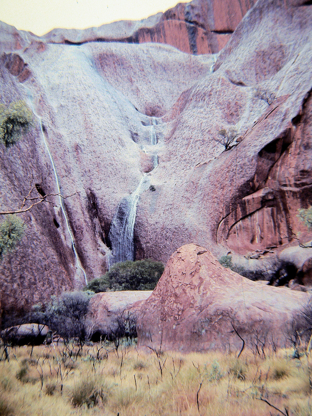 'ULURU IN FLOOD 6' 1981 IAN R. JARDINE LIMITED EDITION FRAMED CANVAS PRINT